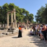 Students learn about the Philippeion at Olympia, taught by Anastasia Vassiliou.